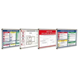Plan d'Evacuation A4 sur PVC - NF X08-070 - Compact