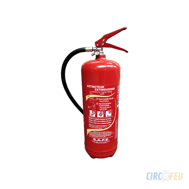 Extincteur Poudre ABC 6kg PP - CIRCOFEU Securite Incendie