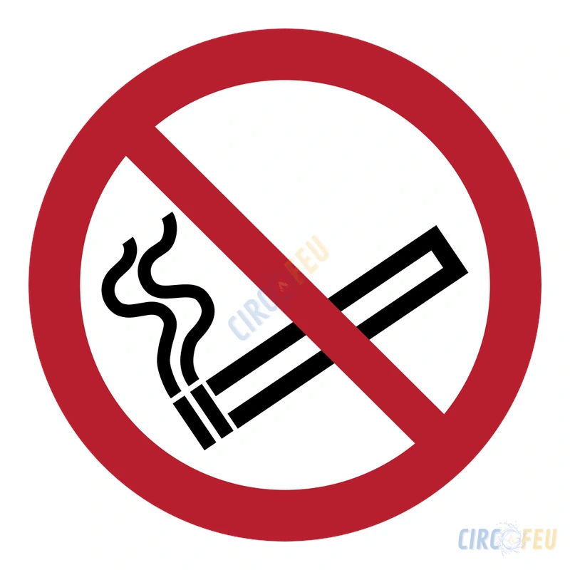 Panneau Defense de Fumer ISO P002 - CIRCOFEU