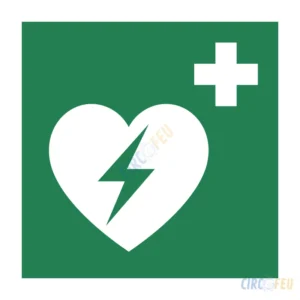 Panneau DAE / Defibrillateur - ISO E010