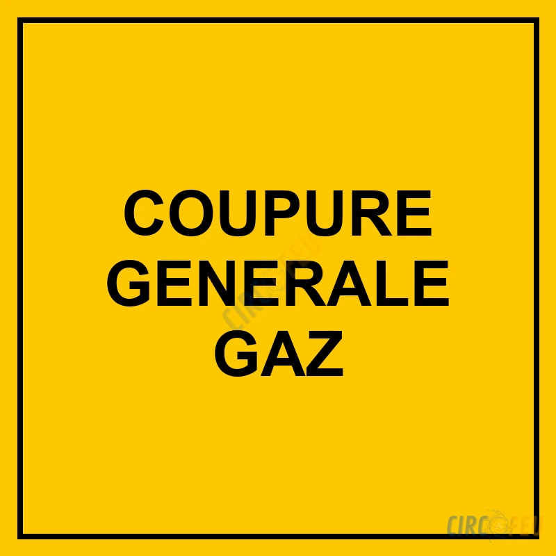Panneau Coupure Generale Gaz - CIRCOFEU