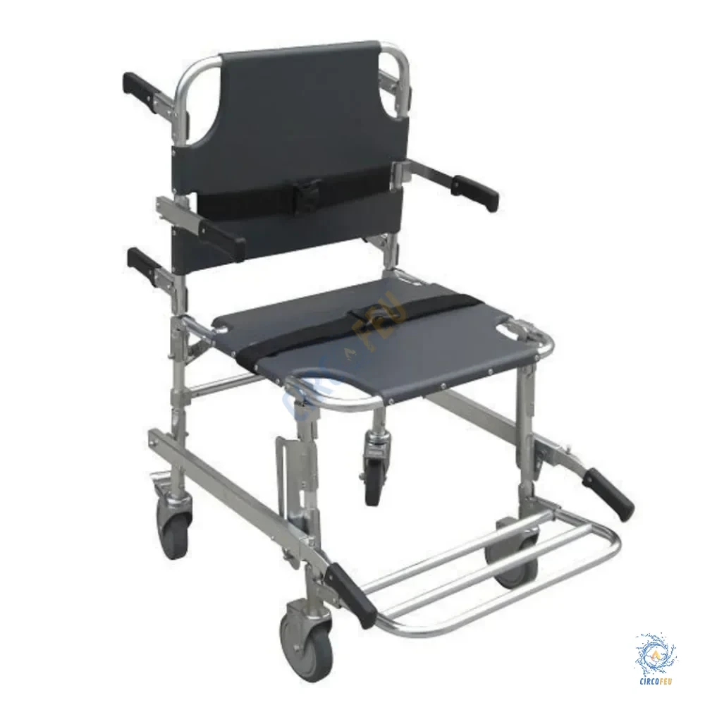 Accessoire chaise d evacuation pour escaliers 150 kg pliable pmr