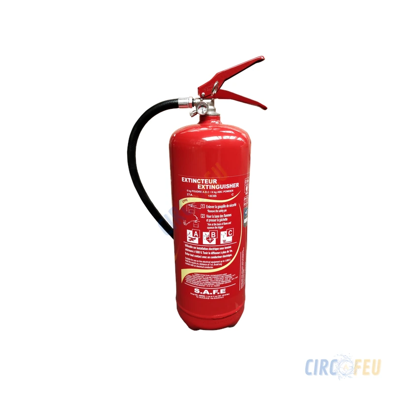 Extincteur Poudre ABC 6kg PP - CIRCOFEU Securite Incendie