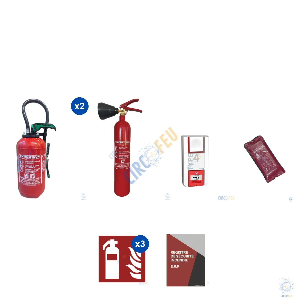 Pack Securite Restaurant - Conforme ERP 5e categorie - CIRCOFEU Securite Incendie