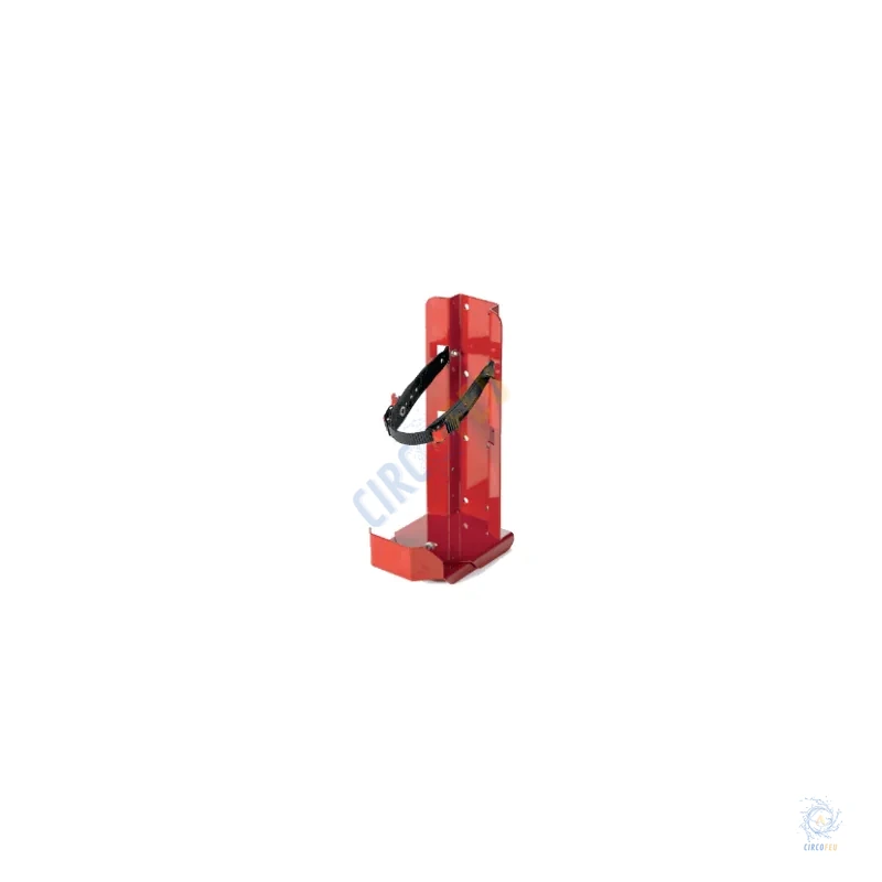 Support Mural Extincteur Universel - Acier Laque Rouge - Compatible 1-9 kg/L - CIRCOFEU Securite Incendie