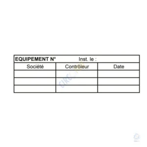 Etiquettes de Verification Extincteur - Lot de 100 - NF S61-919