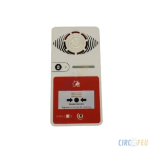 Alarme incendie type 4 à pile avec flash, boîtier blanc, ARKEON T4P-1
