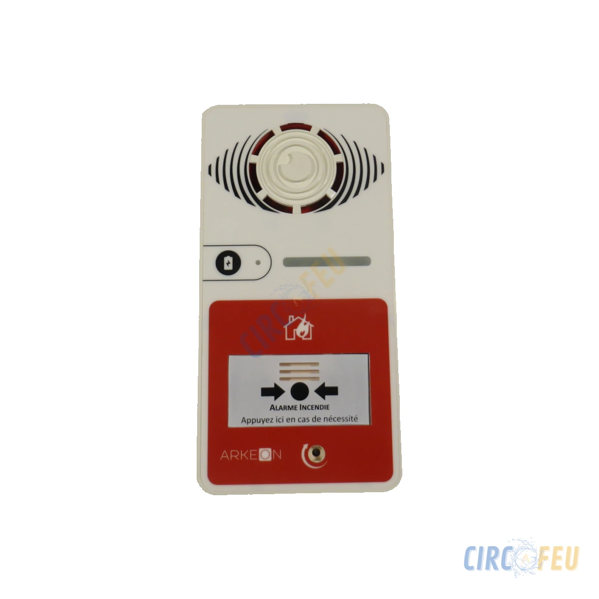 Alarme incendie type 4 à pile avec flash, boîtier blanc, ARKEON référence T4P-1