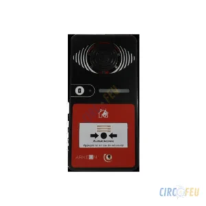 Alarme incendie type 4 à pile avec flash, boîtier noir, ARKEON T4P-2
