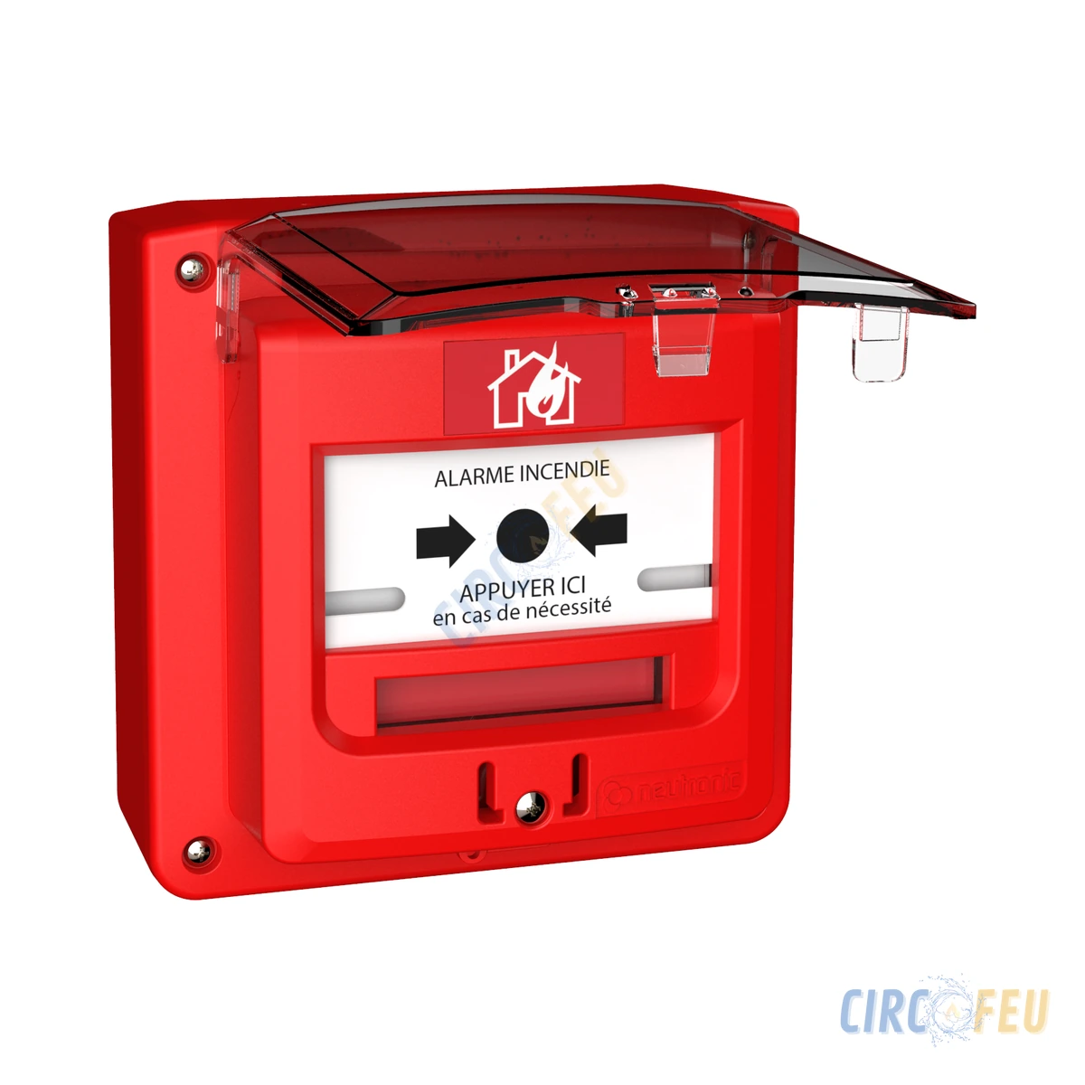 Déclencheur manuel radio étanche avec capot, Neutronic référence 5713R1C-RF3