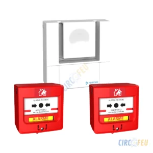 Pack alarme incendie type 4 radio, 2 déclencheurs et 1 sirène Neutronic