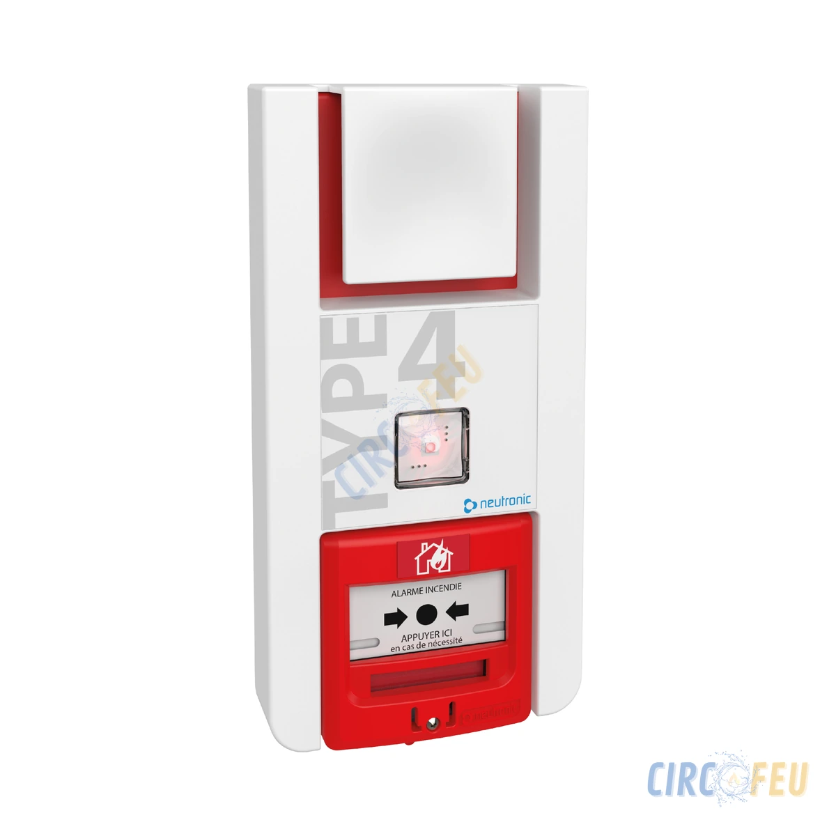 Alarme incendie type 4 radio avec flash, Neutronic référence TT4PL-RF3